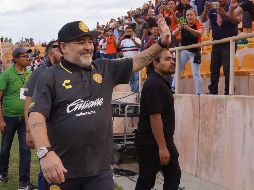 Maradona también criticó al River y a su entrenador, y se preguntó qué van a hacer cuando tengan que volver a jugar en la cancha del Boca. SUN / E. Hernández