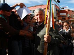 Se prevé que López Obrador reciba el báculo a las 18:00 horas en una ceremonia en la que estarán presentes 32 gobernadores y en la que también le obsequiarían un Árbol de la Vida. NTX / ARCHIVO