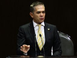''Su gobierno, señor presidente, debe apoyar una reforma fiscal progresiva'', indicó el senador Miguel Ángel Mancera. NTX / A. Monroy