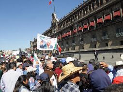 Las ovaciones no pararon con la entrada del presidente de la Republica a Palacio Nacional. NTX / F. Estrada