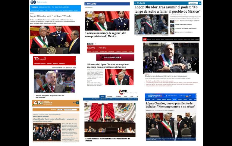 Algunos medios destacaron frases dichas por López Obrador en sus discursos. NTX / F. Ugalde