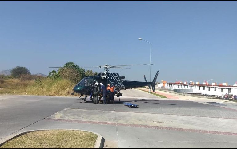 Por el estado en el que se encontraban, se solicitó el apoyo del helicóptero de la Policía de Zapopan. ESPECIAL
