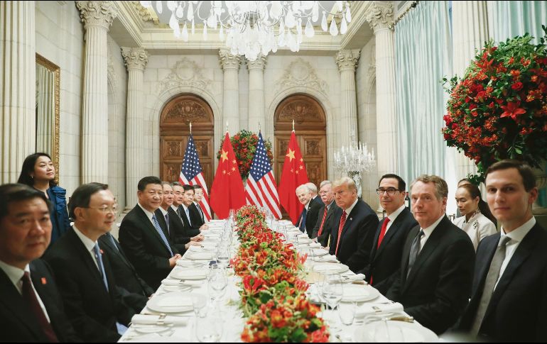 Reunión entre las delegaciones de China y EU durante la Cumbre de G-20. AP