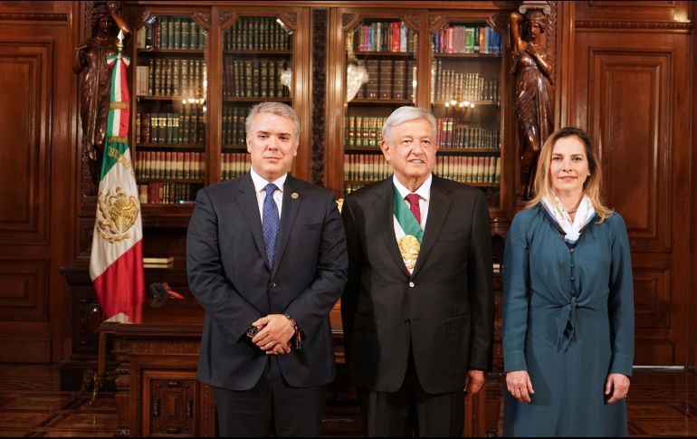 Duque viajó a la Ciudad de México para asistir a la ceremonia de toma de posesión de López Obrador. NTX / A. Monroy