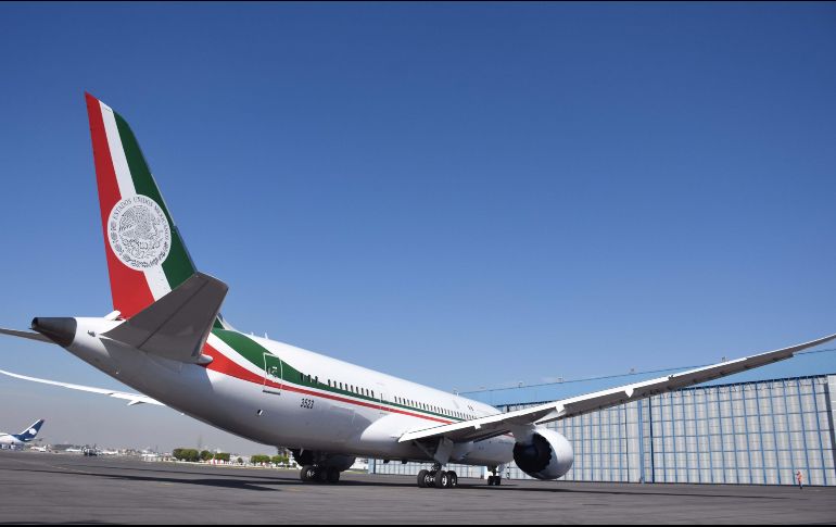 La aeronave un Boeing 787-8 Dreamliner partió este lunes del Aeropuerto Internacional de la Ciudad de Mexico a la terminal de San Bernardino. SUN / I. Olivares