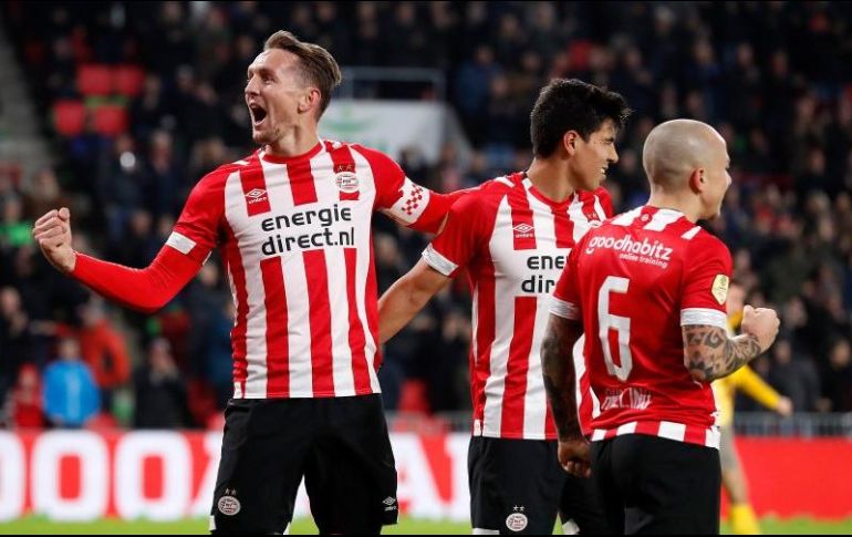El triunfo afianza al PSV en el liderato de la Eredivisie. TWITTER/@PSV