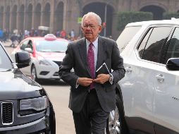 Javier Jiménez Espriú, secretario de Comunicaciones y Transportes, a su llegada a Palacio Nacional para reunirse con el presidente Andrés Manuel López Obrador. SUN/I. Olivares