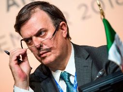 Ebrard indicó que el paradigma migratorio estaba diseñado para frenar los movimientos migratorios, pero que con la adopción del Pacto Migratorio, esto va a cambiar. AFP / F. Senna