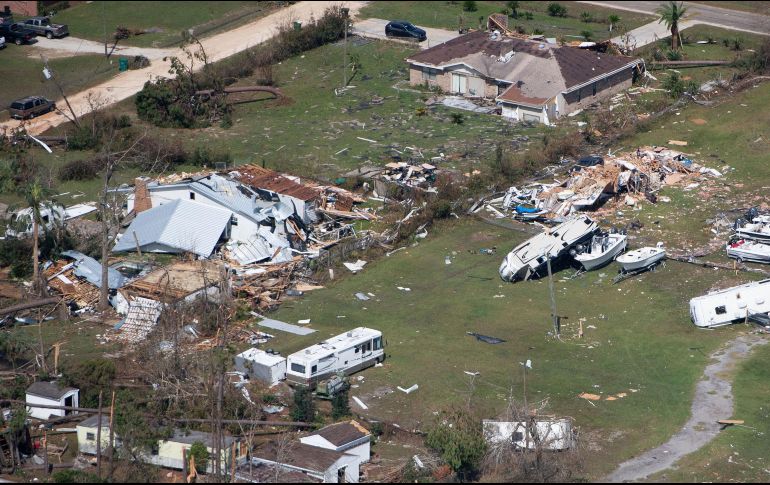 Vista aérea de los daños causados en Florida tras el paso del meteoro. AFP/ARCHIVO