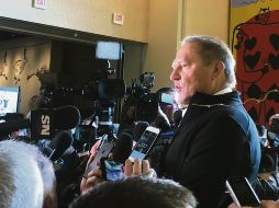 Scott Boras, agente de Bryce Harper, no pudo colocar a su representado en algún equipo. AP/J. McCauley