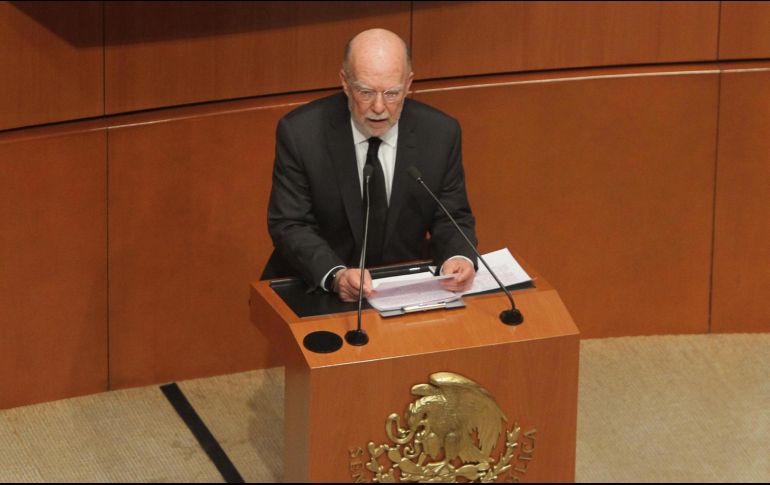 En su primera comparecencia ante el Senado, Alcántara Carrancá afirmó que el ministro Alberto Pérez Dayán cometió un error al ordenar suspender la Ley Federal de Remuneraciones. NTX / G. Durán