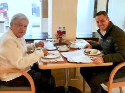 El gobernador de Oaxaca, Alejandro Murat Hinojosa, se reunió desde temprana hora con el Presidente de México, Andrés Manuel López Obrador. TWITTER / @alejandromurat