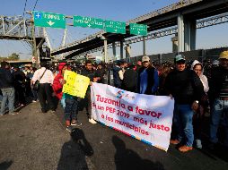 El grupo fue acompañado y contenido por la Policía Federal en su paso por el bulevar Puerto Aéreo. SUN/I. Olivares