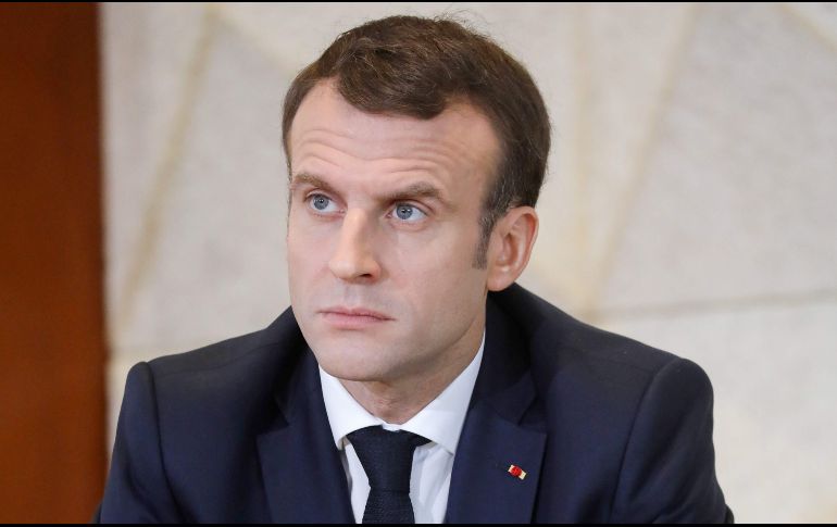 Macron afirma además que el Estado dará una respuesta fuerte a los autores de los disturbios y numerosos destrozos durante las manifestaciones. AFP / L. Marin