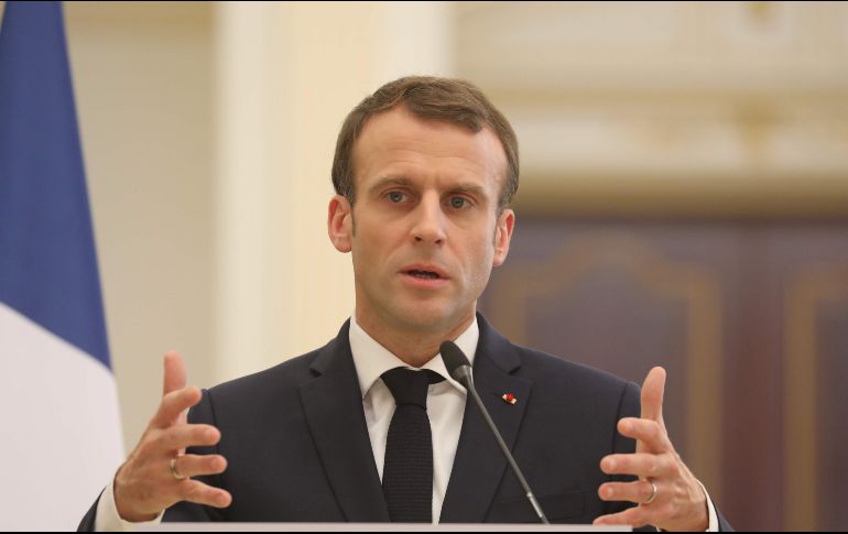 Emmanuel Macron ofrece un discurso dirigido a militares franceses desplegados en Chad. AFP / L. Marin