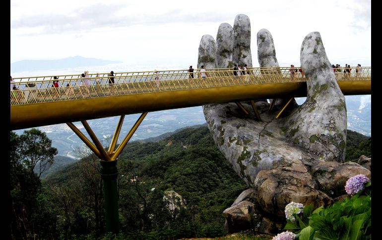 El puente de 150 metros de largo llamado Cau Vang o 