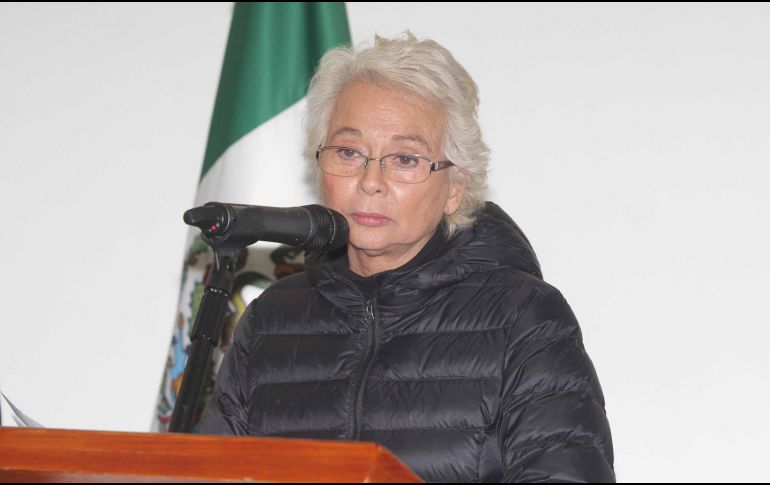 Sánchez Cordero manifestó, a nombre del Estado mexicano, las condolencias al PAN, al gobierno y ciudadanía de Puebla, así como a los familiares de Alonso y Moreno Valle. NTX / G. Durán