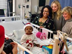 La actriz pasó tiempo en la planta de oncología y la unidad de cuidados intensivos pediátricos. ESPECIAL