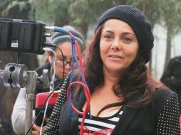 Lourdes deschamps durante el rodaje de “Campeones”. NOTIMEX