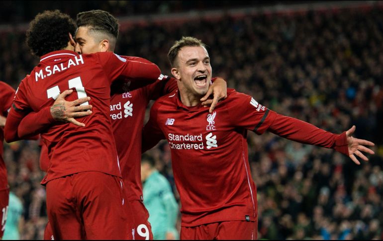 El Liverpool acumula nueve victorias consecutivas en el campeonato inglés. EFE/P. Powell