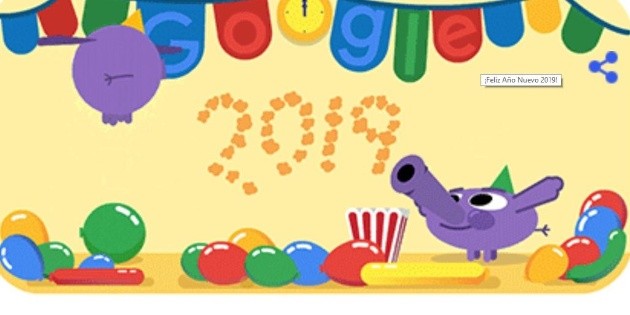 Google recibe al 2019 con nuevo doodle