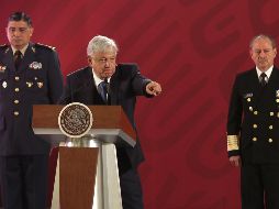 El Presidente Andrés Manuel López Obrador encabezó ayer una conferencia de prensa en la que invitó a que jóvenes se integren al cuerpo de la Guardia Nacional. SUN/C. Mejía