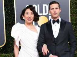 Entre los primeros en llegar fueron los anfitriones del show, Andy Samberg y Sandra Oh. AFP / V. Macon