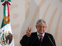 El Mandatario durante la presentación del Programa de la Zona Libre de la Frontera Norte en Tijuana. AFP / G. Arias