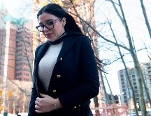 Emma Coronel se encontraba entre el público en el juicio cuando testificó el agente, Stephen Marston. AFP / J. Eisele
