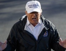 Trump fue entrevistado antes de que partiera para visitar la frontera con México. EFE / S. THEW