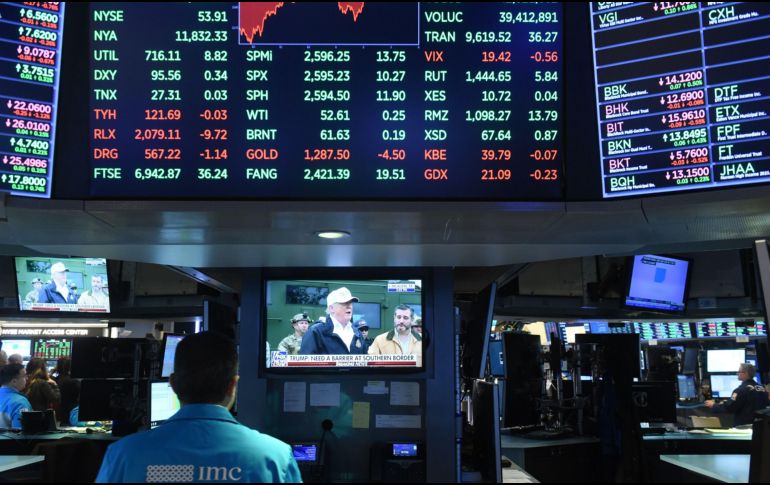 El selectivo S&P 500 progresó un 0.45% o 11.68 enteros, hasta 2,596.64 puntos. AFP / B. R. Smith