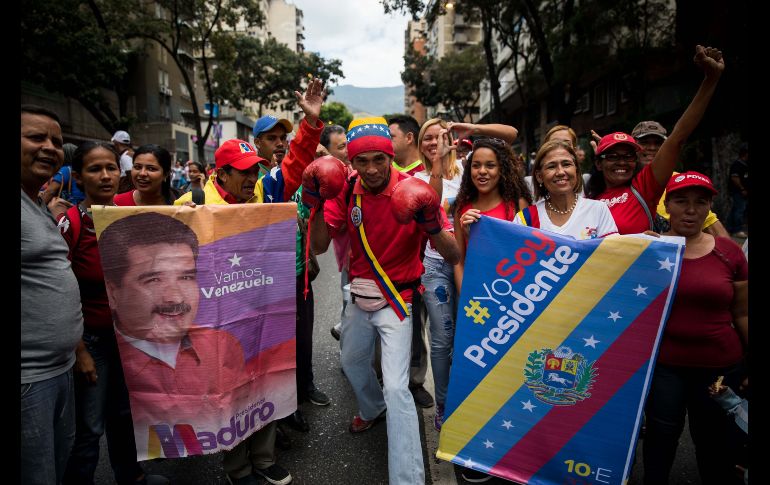 Venezolanos simpatizantes de Maduro en Caracas, Venezuela. EFE / M. Gutiérrez