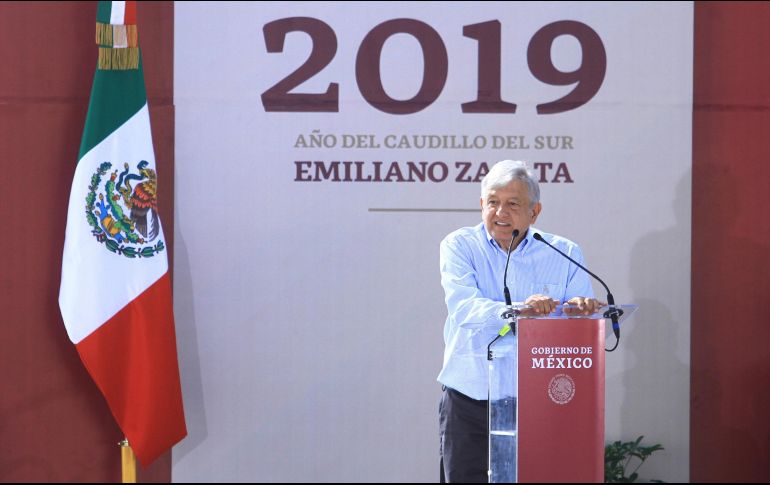 El Presidente Andrés Manuel López Obrador se encuentra en Anenecuilco, donde nació Emiliano Zapata Salazar. NTX / O. Ramírez