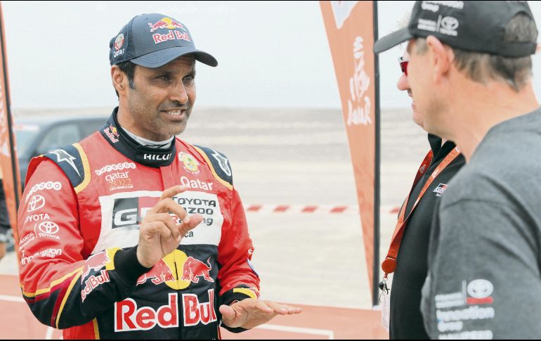 Nasser Al-Attiyah tiene una ventaja de más de una hora de cara a la última etapa del Dakar. EFE / E. Arías