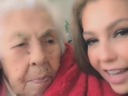 Laura Zapata y Thalía avisaron al público el fallecimiento de su abuela Eva Mange Márquez. ESPECIAL