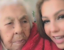 Laura Zapata y Thalía avisaron al público el fallecimiento de su abuela Eva Mange Márquez. ESPECIAL
