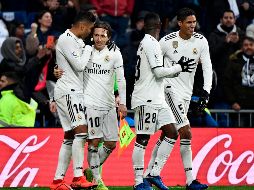 Con la victoria, los merengues llegan a 36 puntos y se sitúan a nueve unidades del Barcelona, lider del campeonato español. AFP/P. Marcoglu