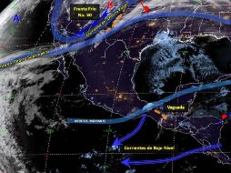 Prevén lluvias y fuertes vientos en la Península de Baja California, Sonora, Chihuahua, Coahuila y Durango. ESPECIAL/CONAGUA