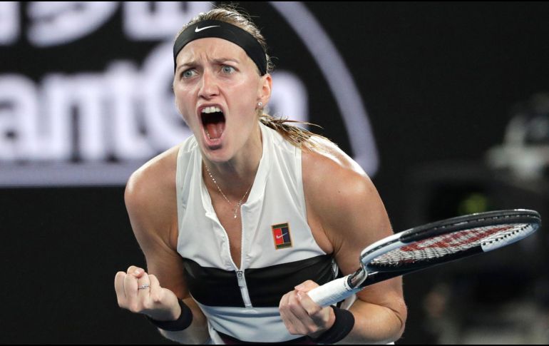 Kvitova llegó a la última instancia del torneo después de arrollar a la estadounidense Danielle Collins 7-6 y 6-0; de ganar, escalará hasta la cima del ranking de la WTA. AP / K. Cheung