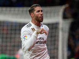 Sergio Ramos celebra tras anotar un penalti a lo 