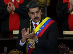 El presidente de Venezuela, Nicolás Maduro, asistió a la ceremonia de apertura al año judicial, donde recibió el respaldo de los jefes de los poderes públicos. EFE/C. Hernández