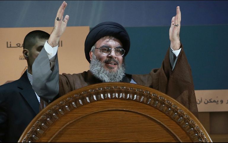 Hasan Nasralá ofreció una entrevista al canal de televisión Al Mayadeen. AP/H. Malla