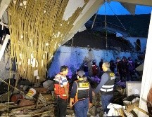 El accidente ocurrió debido a las fuertes lluvias y a la locación del hotel.  . AP / Abancay Police