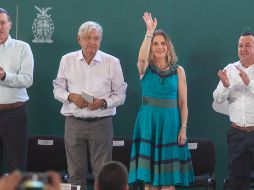 El Presidente estuvo acompañado de su esposa Beatriz Gutiérrez Müller. NTX / J. Espinosa