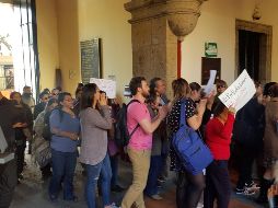 Integrantes de diferentes organizaciones se civiles se manifestaron en contra de la propuesta de eliminar el Instituto de las Mujeres. EL INFORMADOR / R. Rivas