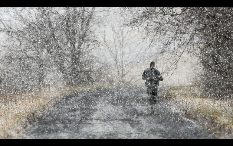 David Cherome corre en Emory, Virginia. AP/Bristol Herald Courier/A. Teague