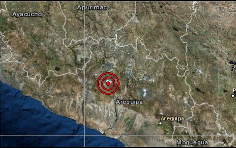 El epicentro se registró 14 kilómetros al noroeste de Viraco, en la provincia de Castilla. ESPECIAL/IGP