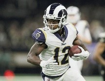 Brandin Cooks está en su tercer equipo en el mismo número de campañas, pero parece echará raíces con los Rams, con los que jugará el Super Bowl. AP / D. Phillips