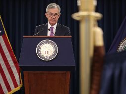 El presidente de la Junta de la Reserva Federal, Jerome Powell, habla durante una conferencia de prensa después de una reunión del Comité Federal de Mercado Abierto. AFP/A. Wong