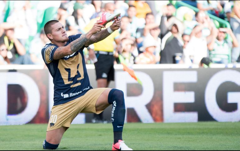 Castillo anotó 11 goles con Pumas en su último torneo en México, el Clausura 2018.MEXSPORT/ARCHIVO